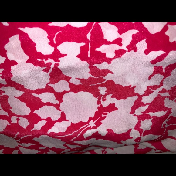 Pink Polyester Floral Fabric - Picture 3 of 4